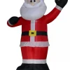 Outlet Christmas Warehouse Gigantic Standing & Waving Santa Illuminated Christmas Inflatable Display - 4M