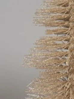 Best Christmas Warehouse Glittered Champagne Spiral Pine Needle Christmas Table Top Tree - 20Cm