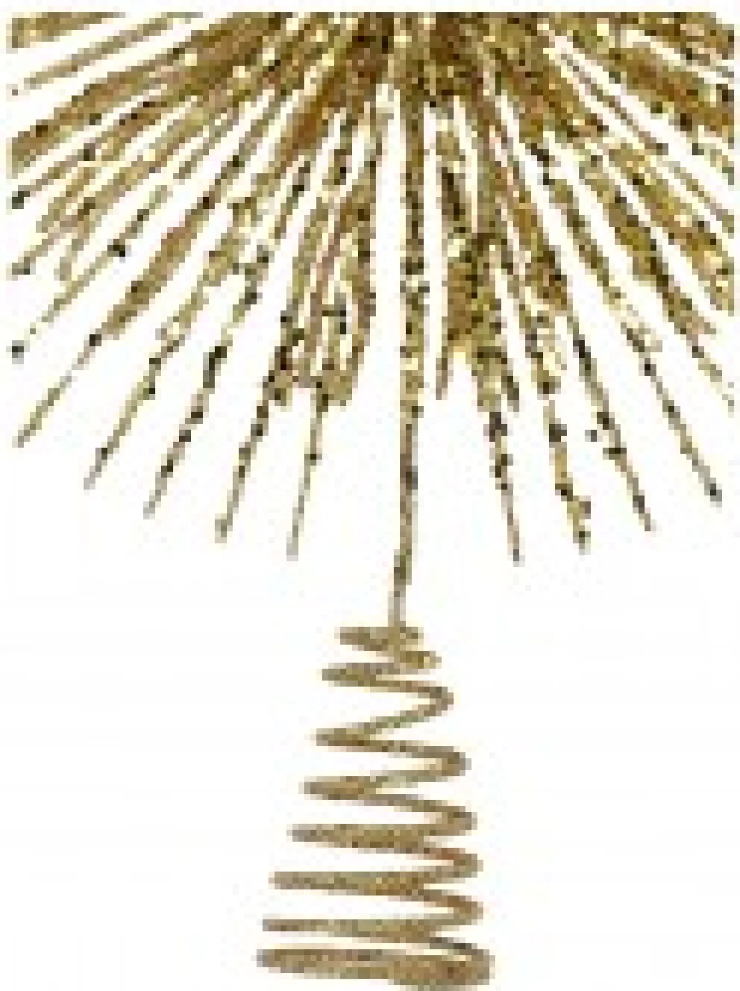 Flash Sale Christmas Warehouse Glittered Gold Starburst Christmas Tree Topper Decoration - 38Cm