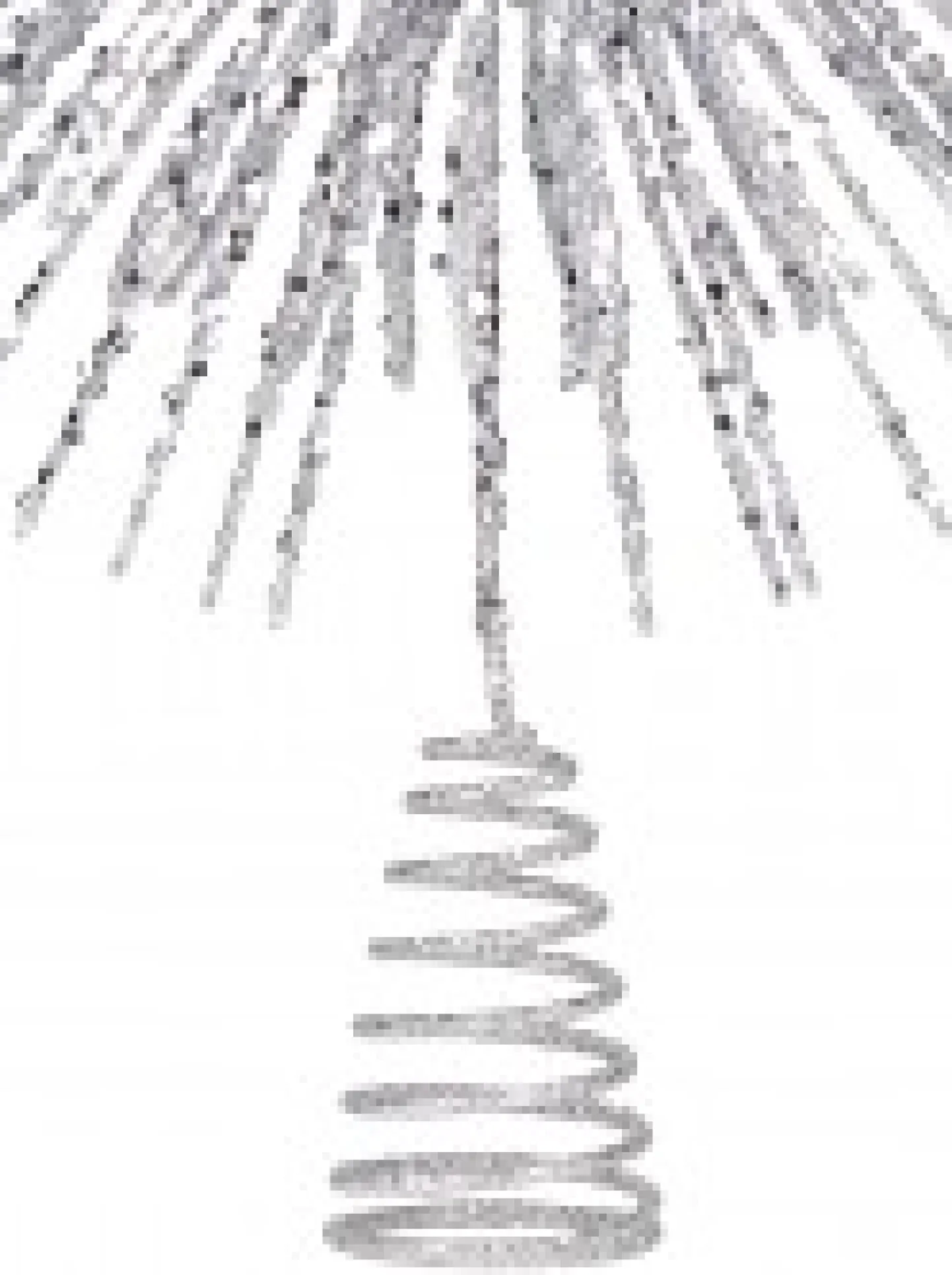 Cheap Christmas Warehouse Glittered Silver Starburst Christmas Tree Topper Decoration - 38Cm