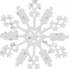 Best Sale Christmas Warehouse Glittered Thin White Snowflake Christmas Tree Hanging Decorations - 12 X 10Cm