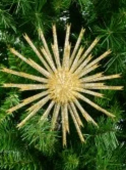 Discount Christmas Warehouse Gold & Platinum Glittered Starburst Decorative Christmas Ornament Pick - 25Cm