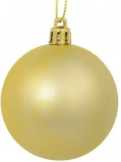 Flash Sale Christmas Warehouse Gold, Champagne & Rose Gold Metallic & Matte Christmas Baubles - 12 X 60Mm