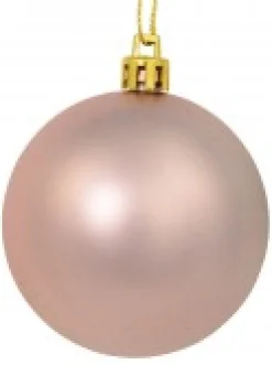 Flash Sale Christmas Warehouse Gold, Champagne & Rose Gold Metallic & Matte Christmas Baubles - 12 X 60Mm