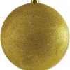 Best Sale Christmas Warehouse Gold Glittered Large Display Bauble Christmas Decoration - 20Cm