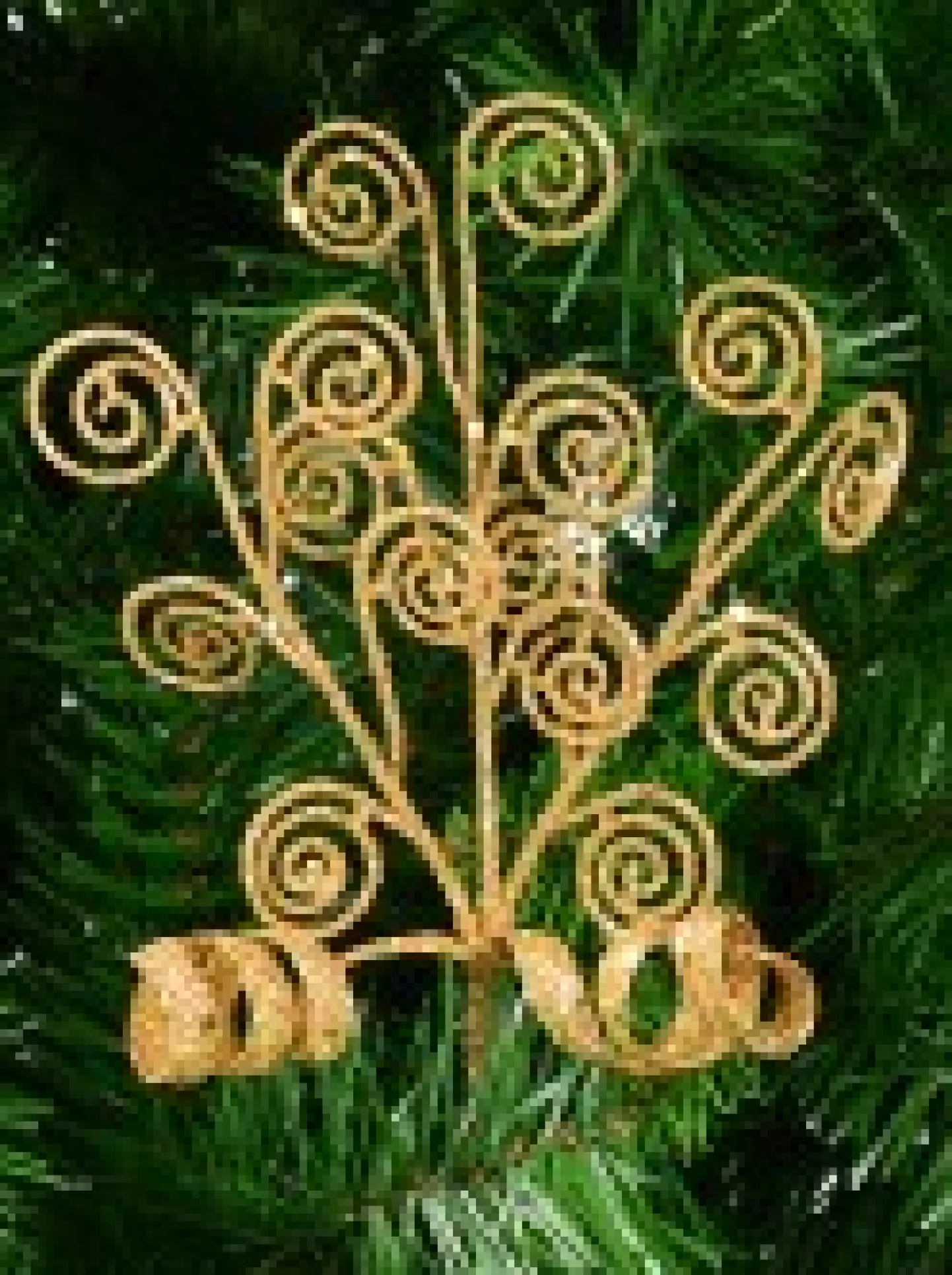 Store Christmas Warehouse Gold Glittered Swirls Decorative Christmas Spray Pick - 19Cm
