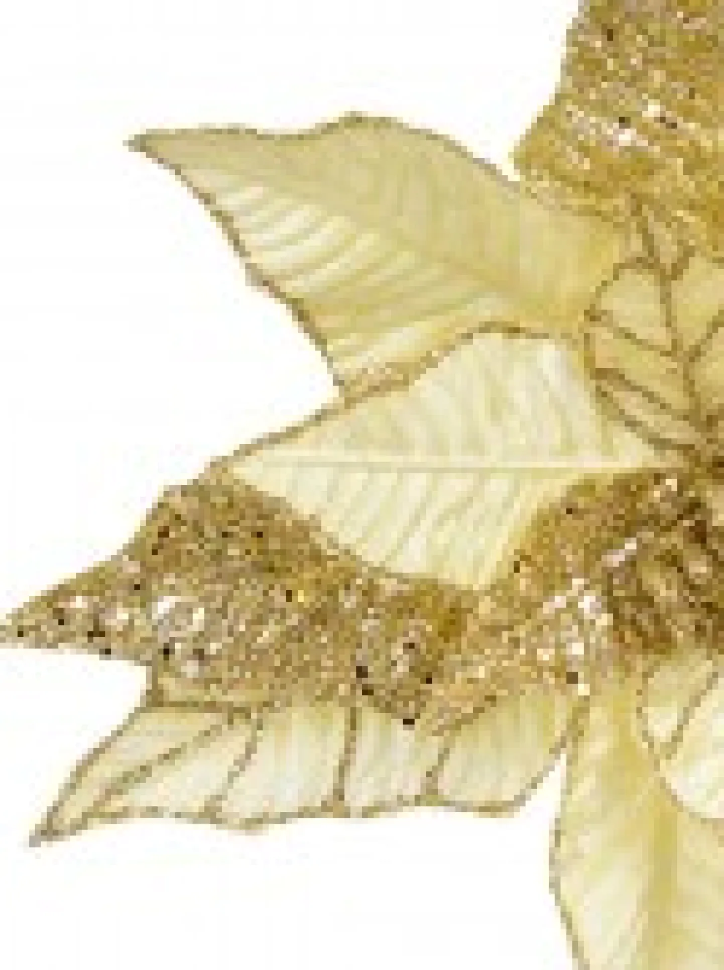 Best Sale Christmas Warehouse Gold Poinsettia With Gold Glitter Detail Decorative Christmas Flower Pick - 25Cm
