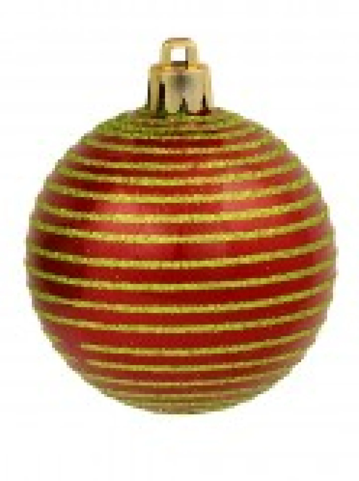 Best Christmas Warehouse Green & Red Christmas Baubles With 4 Glitter Designs & Shiny - 9 X 60Mm