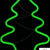 Clearance Christmas Warehouse Green Neon Flex Christmas Tree Outdoor Solar Powered Path Light - 32Cm