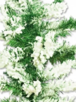 Sale Christmas Warehouse Heavily Flocked Antarctic Snow Pine Christmas Garland With 180 Tips - 2.7M