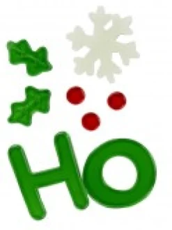 Hot Christmas Warehouse Ho Ho Ho, Snowflakes & Holly Gel Christmas Window Cling Decoration - 17Cm
