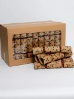 Online Christmas Warehouse Holly Leaf & Berries On Kraft Paper Christmas Cracker Bon Bons - 50 X 30Cm