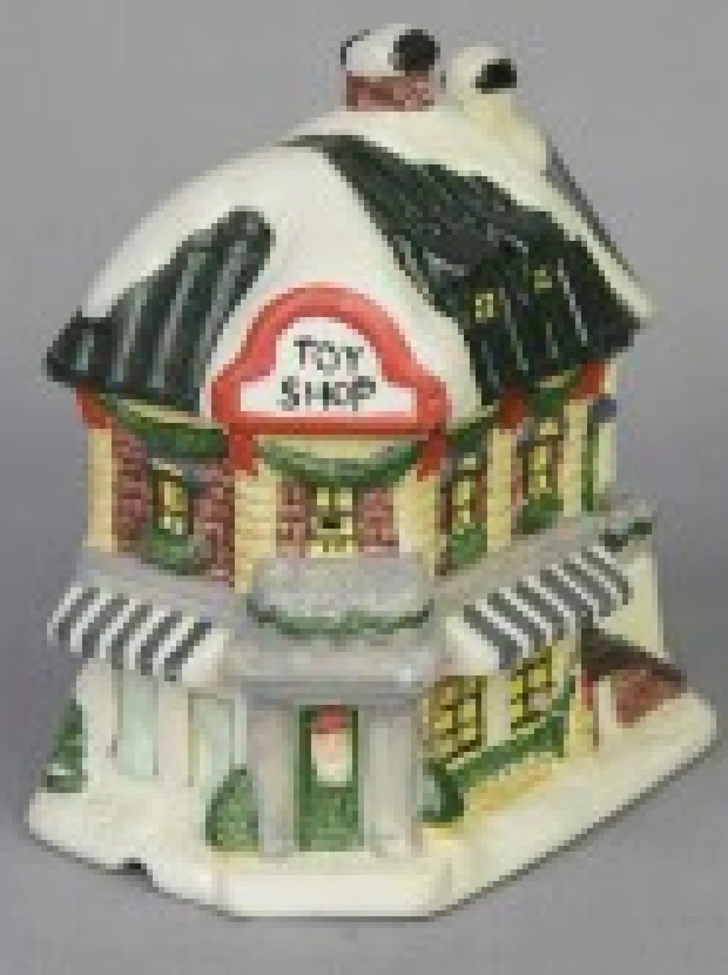 Sale Christmas Warehouse Large Christmas Village Scene With Church, Shops & Figurines - 17 Piece