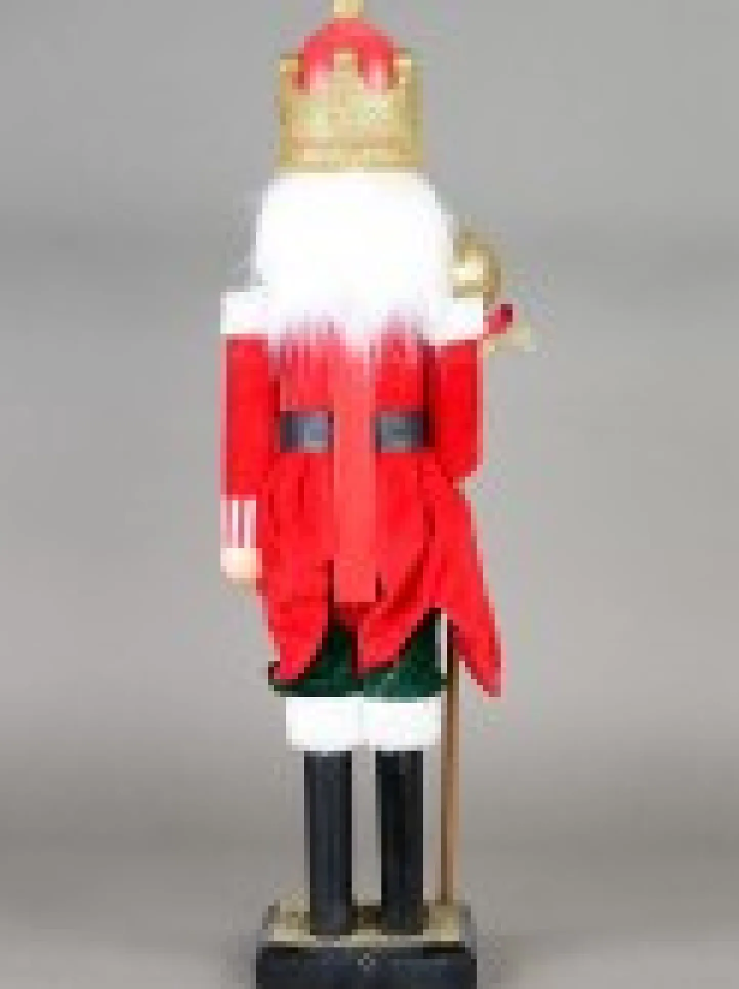 Clearance Christmas Warehouse Large Classic Christmas Nutcracker With Ball Staff Decorative Ornament - 59Cm