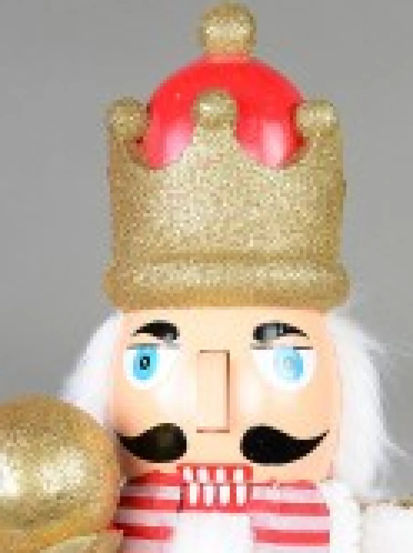 Clearance Christmas Warehouse Large Classic Christmas Nutcracker With Ball Staff Decorative Ornament - 59Cm