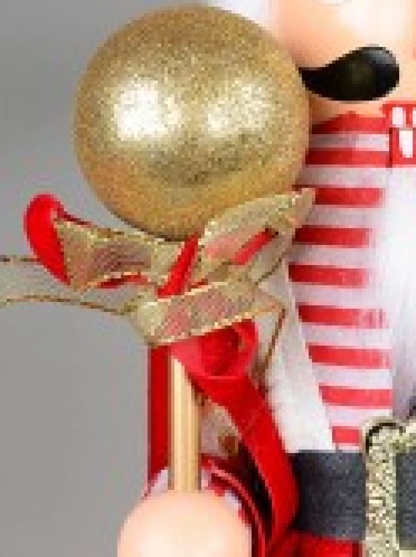 Clearance Christmas Warehouse Large Classic Christmas Nutcracker With Ball Staff Decorative Ornament - 59Cm