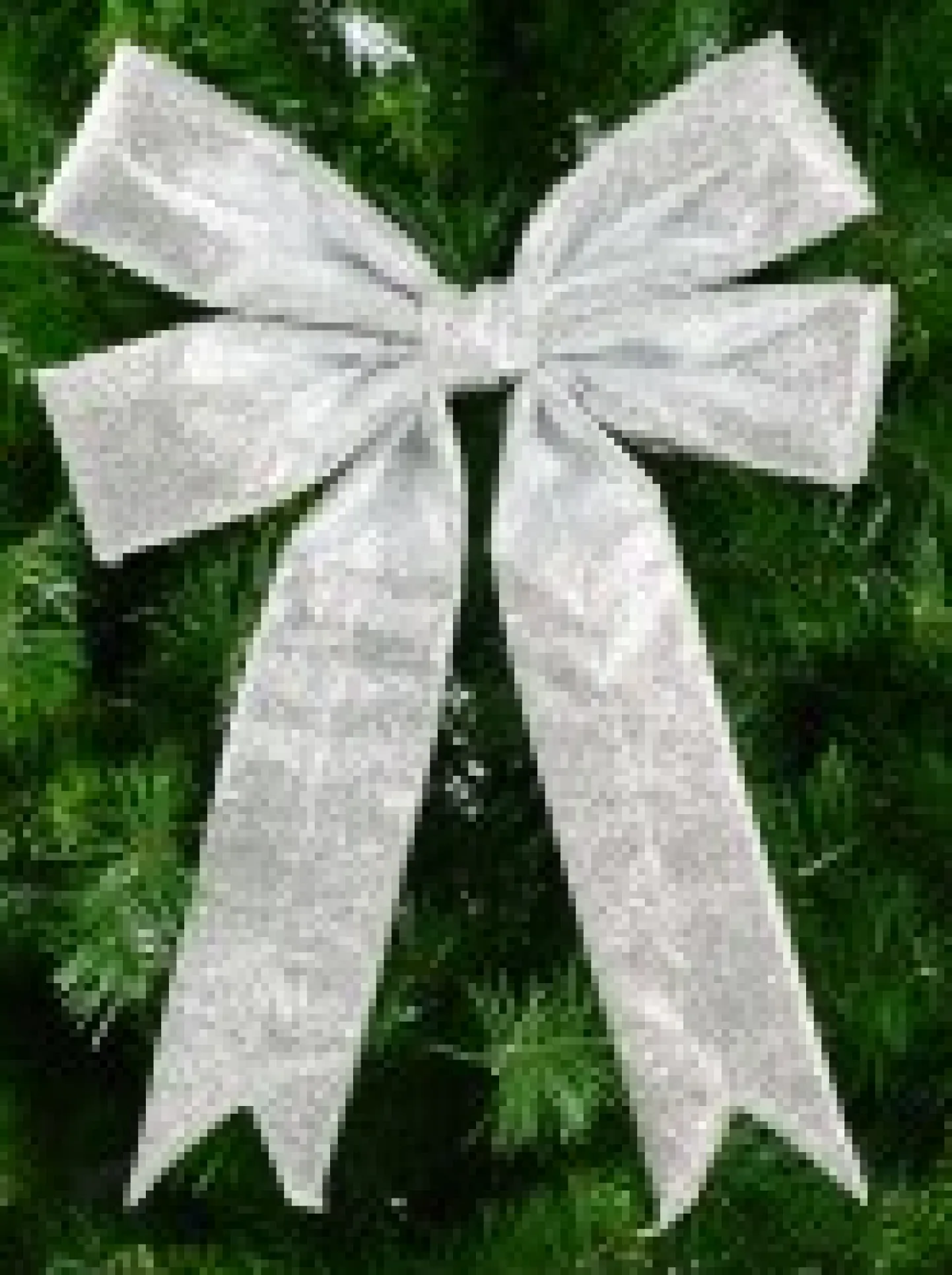 Best Sale Christmas Warehouse Large Silver Glittered Christmas Bow Display Decoration - 46Cm