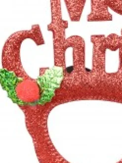Cheap Christmas Warehouse Merry Christmas Fun Novelty Red Glitter Glasses - One Size Fits Most