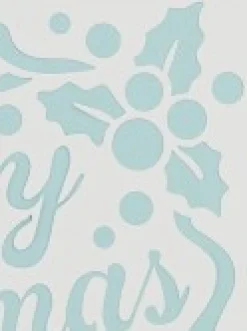 New Christmas Warehouse Merry Christmas Reusable Spray Snow Stencil Christmas Decoration - 50Cm