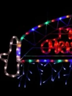 Discount Christmas Warehouse Merry Christmas Sydney Harbour Bridge Rope Light Silhouette - 95Cm