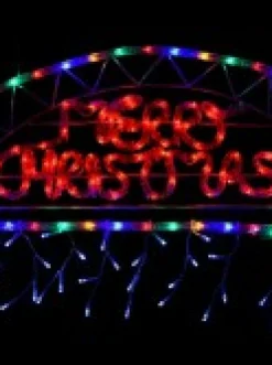 Discount Christmas Warehouse Merry Christmas Sydney Harbour Bridge Rope Light Silhouette - 95Cm