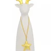 Store Christmas Warehouse Modern Chic Look Large Gloss Reindeer Ceramic Christmas Ornament - 25Cm