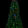 Hot Christmas Warehouse Multi Colour Led & Fibre Optic Christmas Tree With 200 Tips & Bulbs - 1.8M