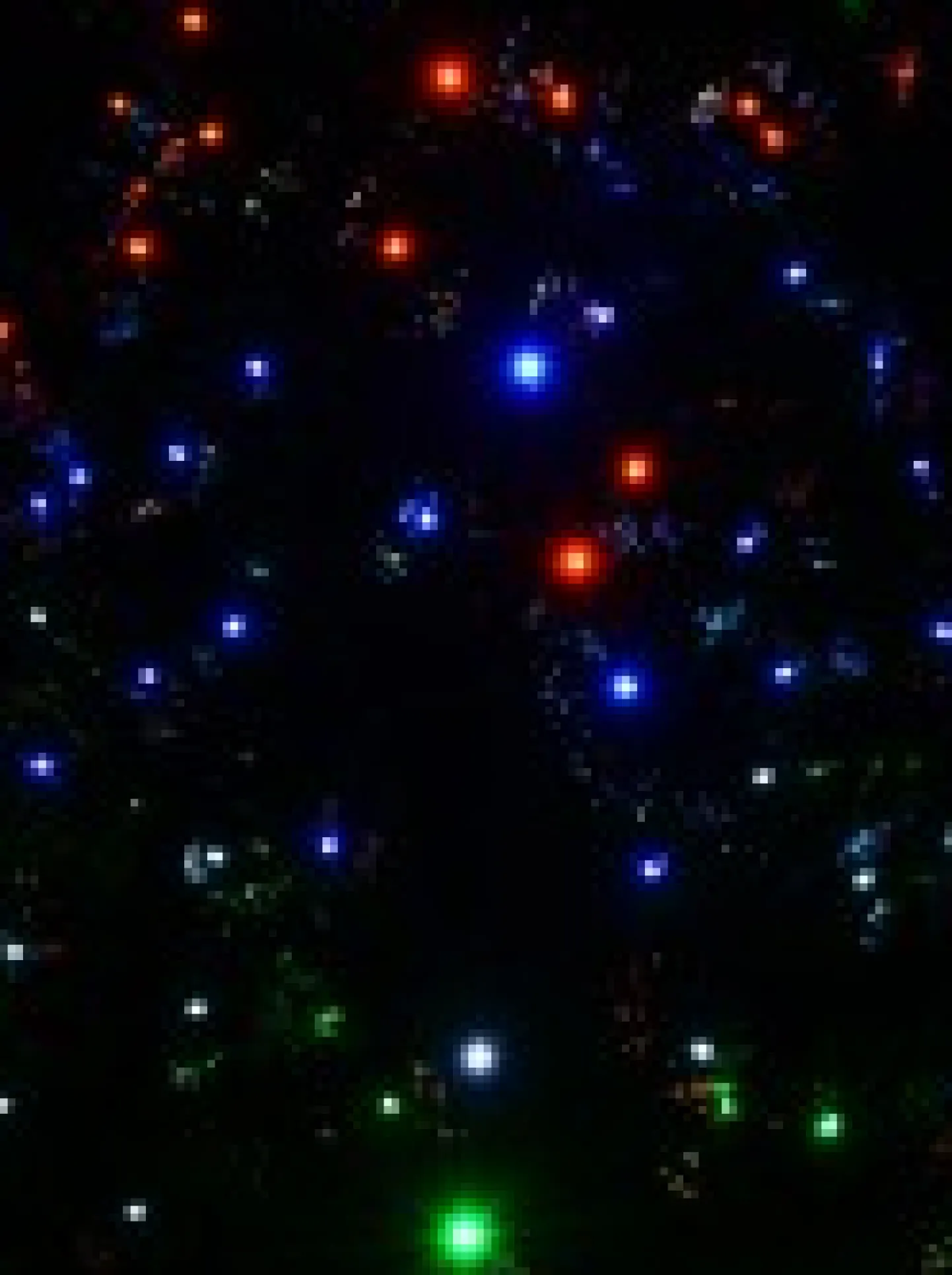 Hot Christmas Warehouse Multi Colour Led & Fibre Optic Christmas Tree With 200 Tips & Bulbs - 1.8M