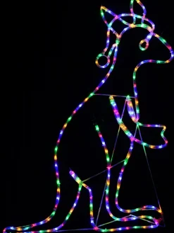 Shop Christmas Warehouse Multi Colour Led Buru The Christmas Kangaroo Light Display Silhouette - 1.1M