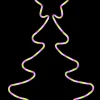Flash Sale Christmas Warehouse Multi Fluro Colour Christmas Tree Neon Christmas Light Silhouette - 58Cm
