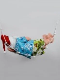 Cheap Christmas Warehouse Padded Summer Christmas Hammock Santa Outdoor Hanging Decoration - 65Cm