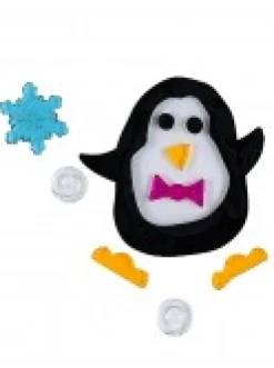 Shop Christmas Warehouse Penguins, Snowflakes & Snowballs Gel Window Cling Decoration - 19Cm