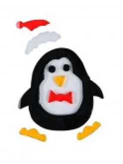 Shop Christmas Warehouse Penguins, Snowflakes & Snowballs Gel Window Cling Decoration - 19Cm