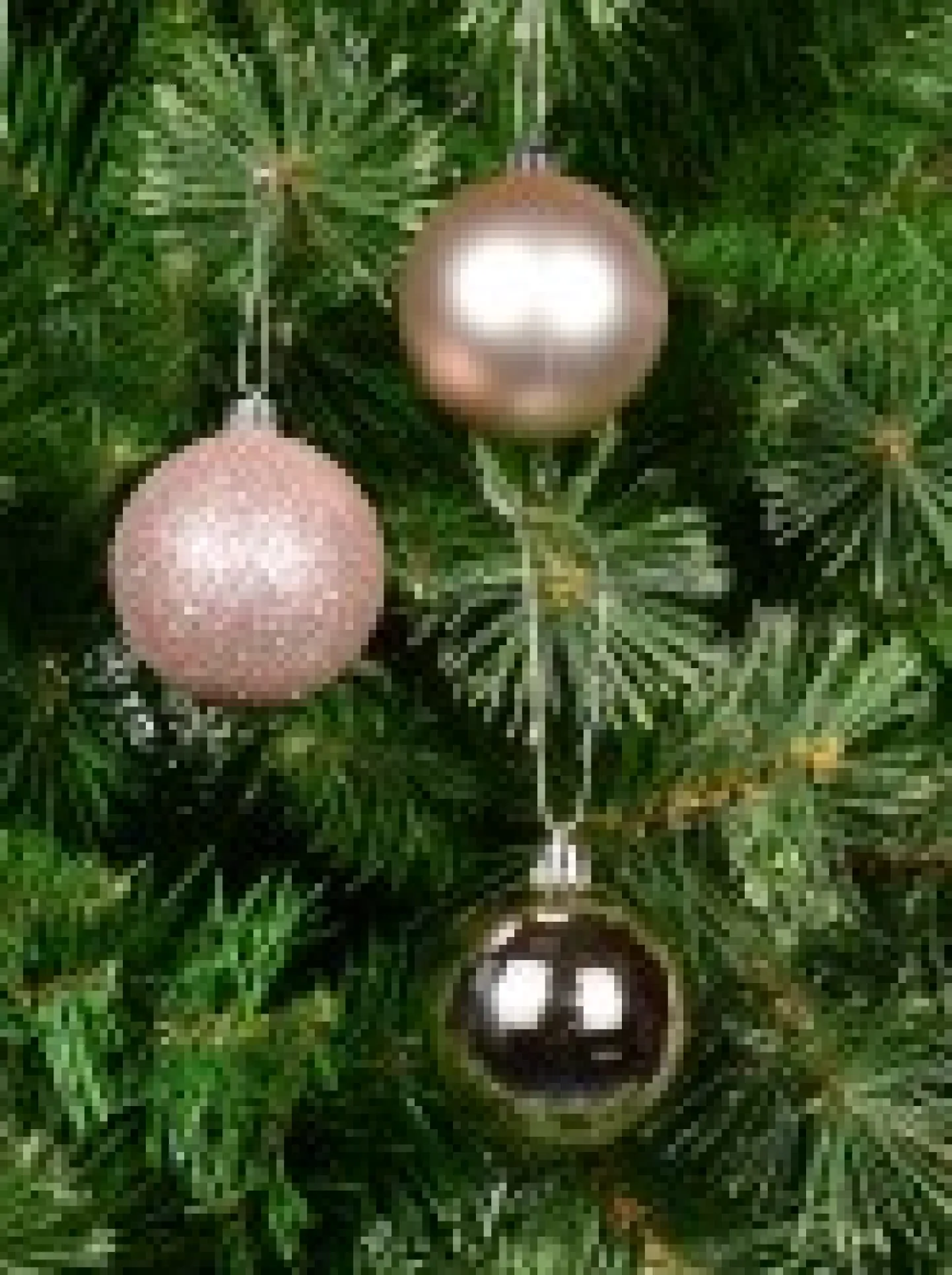 Hot Christmas Warehouse Pink Glittered, Matte & Metallic Christmas Bauble Decorations - 12 X 60Mm