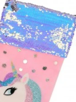 Shop Christmas Warehouse Pink Velvet With Fabulous Unicorn & Mane Applique Christmas Stocking - 48Cm