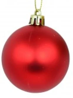 Shop Christmas Warehouse Red & Gold Metallic, Matte & Glitter Christmas Baubles - 12 X 60Mm