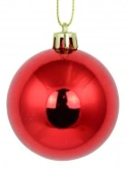 Shop Christmas Warehouse Red & Gold Metallic, Matte & Glitter Christmas Baubles - 12 X 60Mm