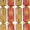 Sale Christmas Warehouse Red & Gold With Snowflakes Pattern Christmas Cracker Bon Bons - 12 X 30Cm