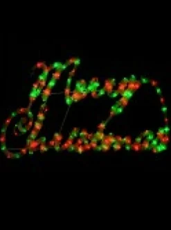 Flash Sale Christmas Warehouse Red & Green Cursive Merry Christmas Led Rope Light Silhouette - 72Cm