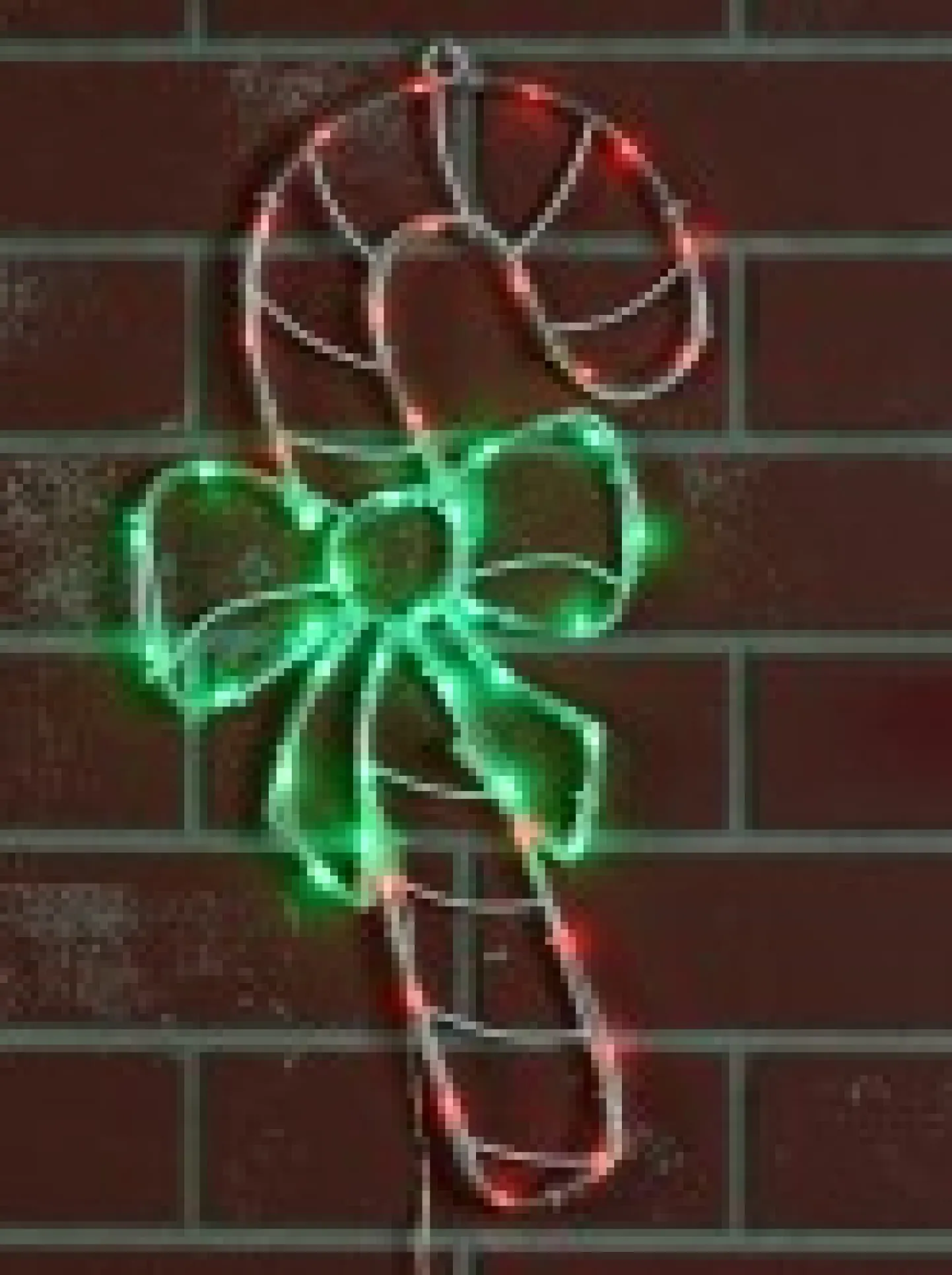 Best Sale Christmas Warehouse Red & Green Led Candy Cane With Bow Noodle Rope Light Silhouette - 52Cm