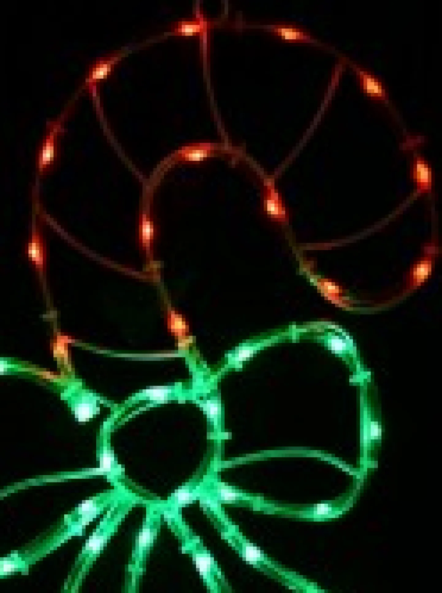 Best Sale Christmas Warehouse Red & Green Led Candy Cane With Bow Noodle Rope Light Silhouette - 52Cm