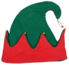 Best Sale Christmas Warehouse Red & Green Traditional Christmas Elf Hat With Jingle Bells - One Size Fits Most