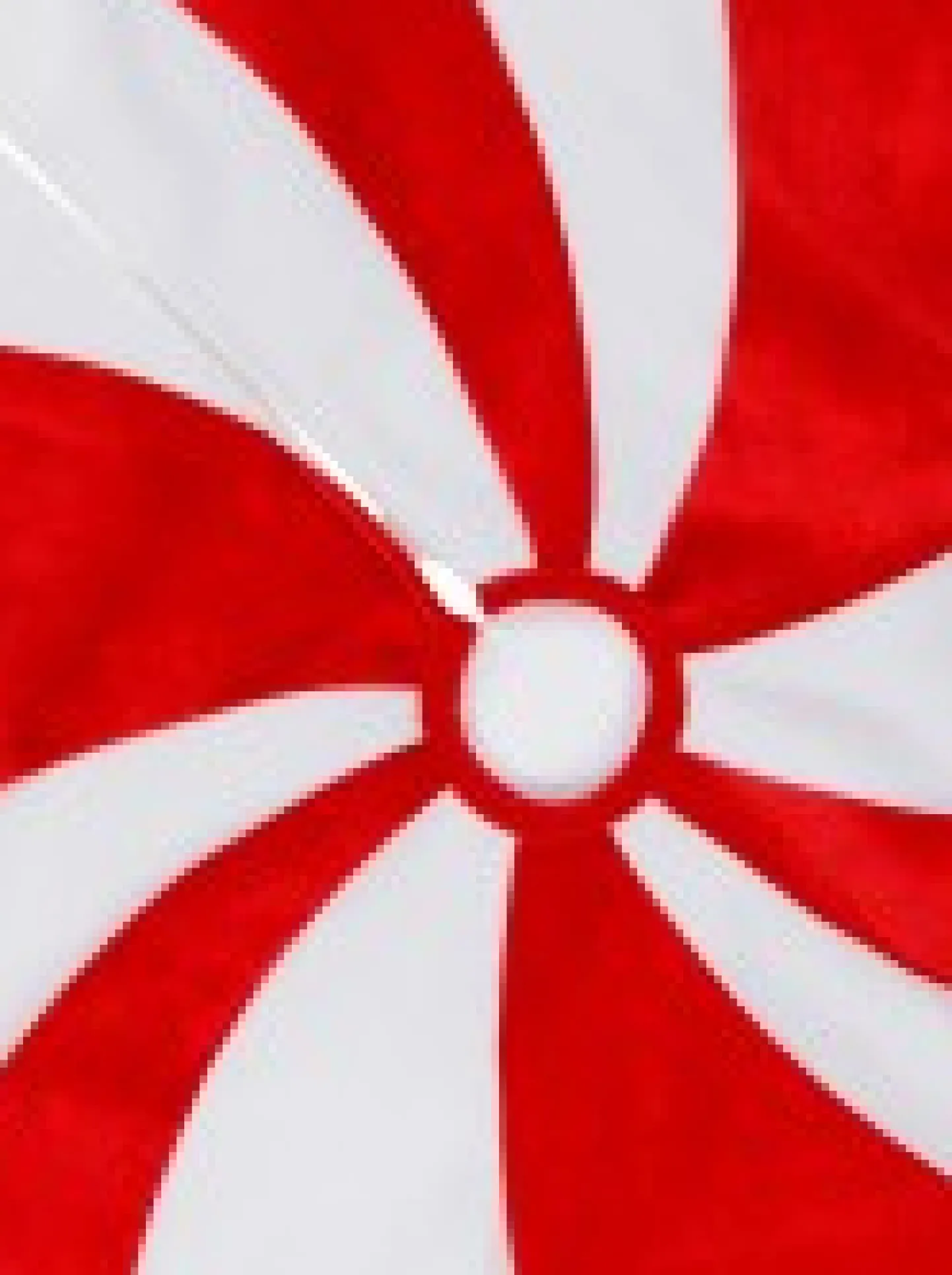Store Christmas Warehouse Red & White Candy Swirl Pattern Christmas Tree Skirt - 1.2M