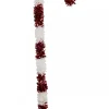 Flash Sale Christmas Warehouse Red & White Stripe Tinsel Candy Cane Stick Christmas Display Decoration - 1.1M