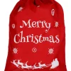 Best Sale Christmas Warehouse Red Felt Merry Christmas & Sleigh Silhouette Gift Santa Sack - 88Cm