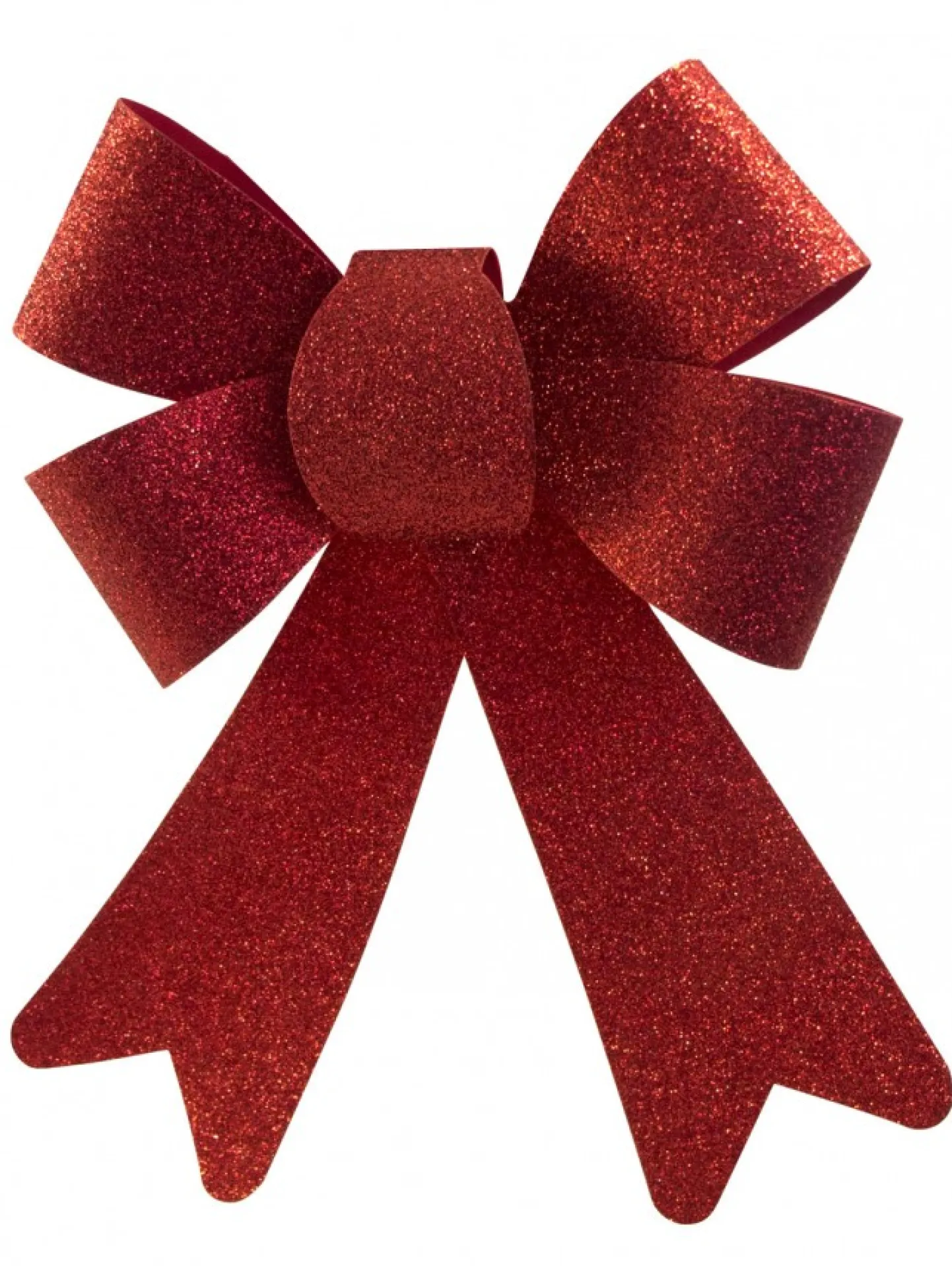 Hot Christmas Warehouse Red Glitter Pvc Christmas Tree Bow Decoration - 24Cm