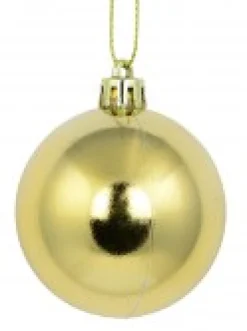 Shop Christmas Warehouse Red Glittered, Green Matte & Gold Metallic Christmas Baubles - 12 X 60Mm