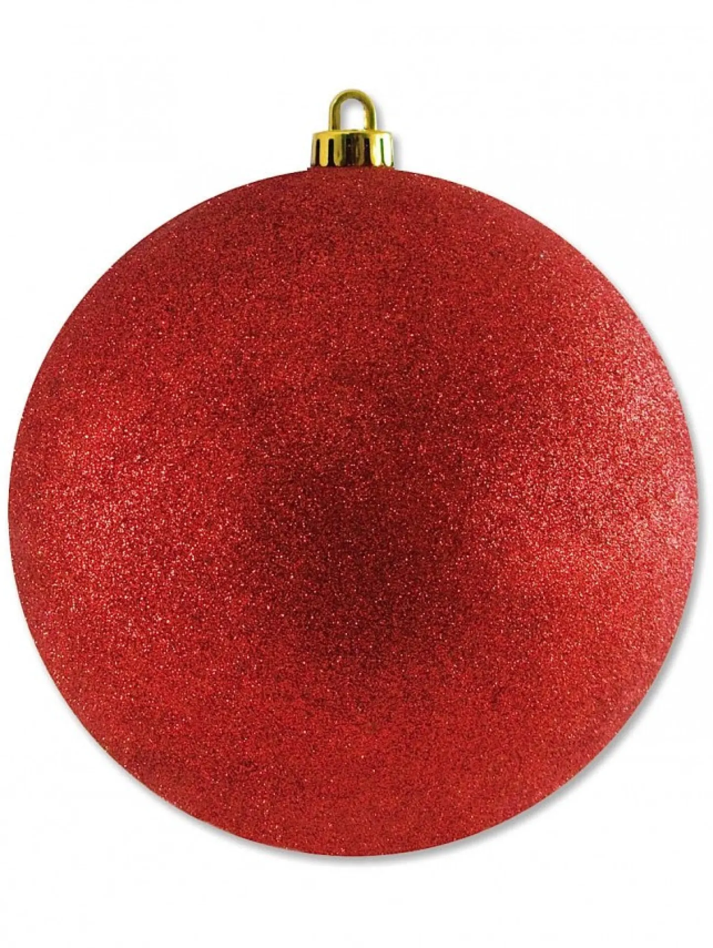 Best Christmas Warehouse Red Glittered Large Display Bauble Christmas Decoration - 20Cm