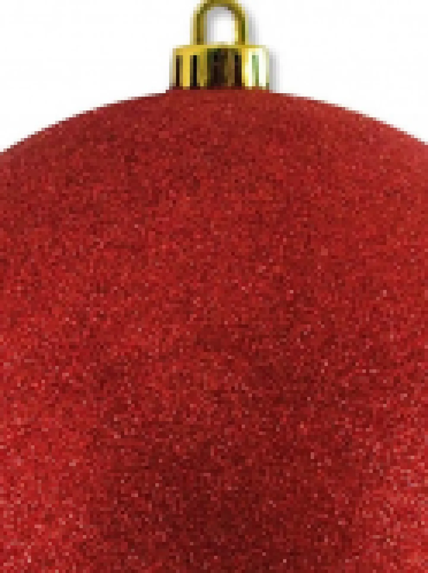 Best Christmas Warehouse Red Glittered Large Display Bauble Christmas Decoration - 20Cm