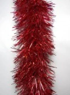 Cheap Christmas Warehouse Red Metallic 8Ply Classic Christmas Tinsel Garland - 15Cm X 5M